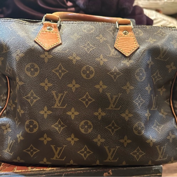 Louis Vuitton Brown Monogram Satchel- Speedy 35 - Picture 1 of 9